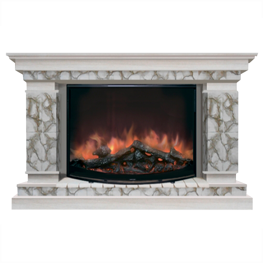 Каминокомплект Glenrich Лорд 36 (Rondo S36) карелия беленый дуб