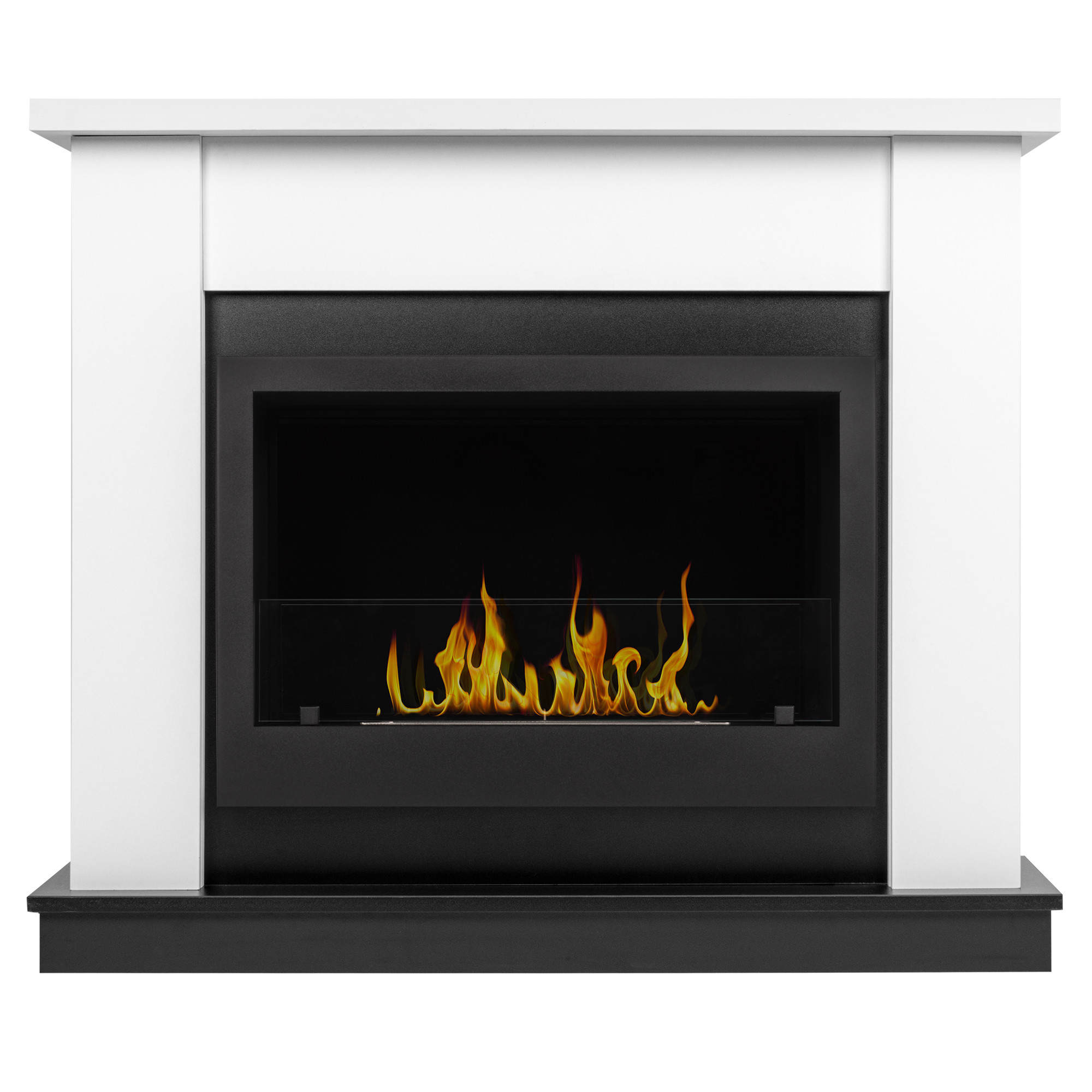 Каминокомплект:Биокамин Firelight BFP/P-1015 XS+Canto Long белый, черный