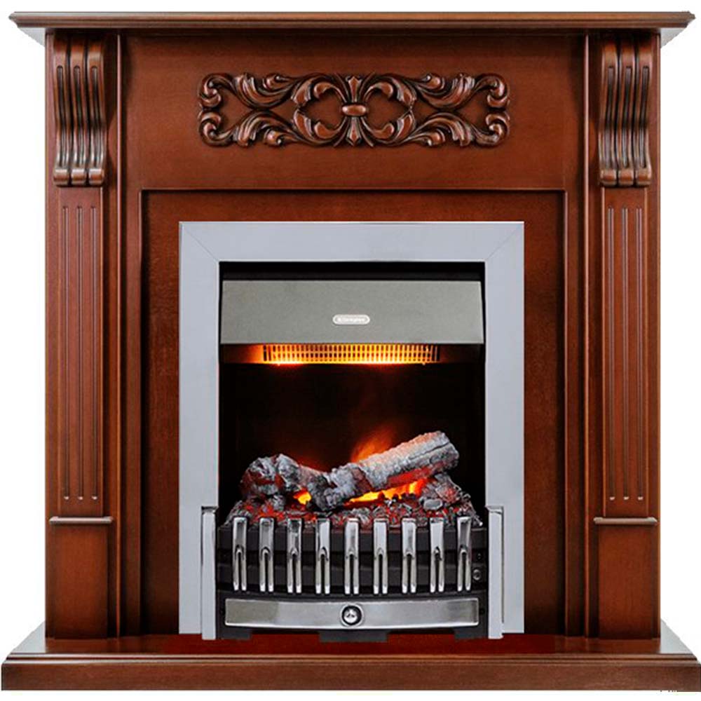 Каминокомплект Dimplex Venice - Махагон коричневый антик с очагом Danville Chrome FB2