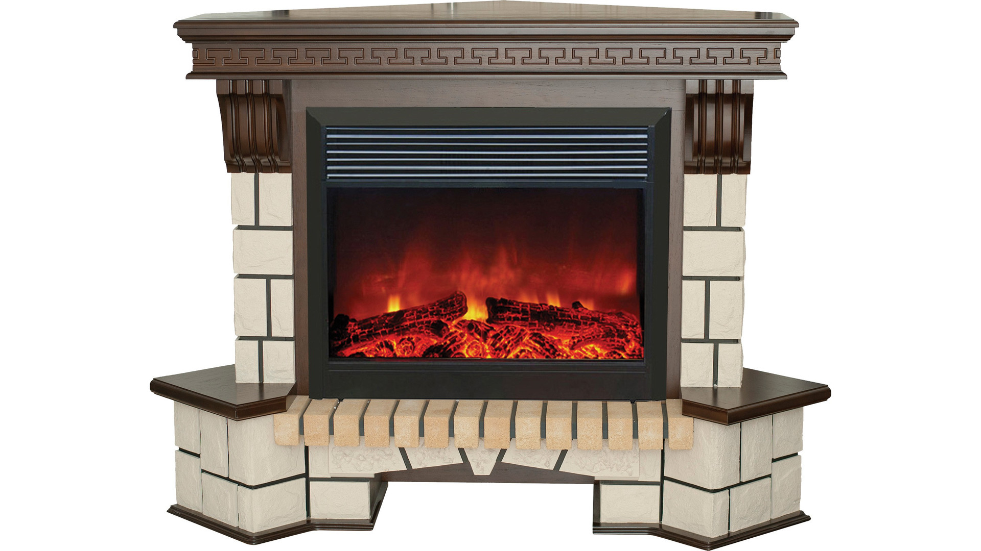 Электрокамин RealFlame  Stone New Corner (угловой) 26 AO с Moonblaze LUX BL S