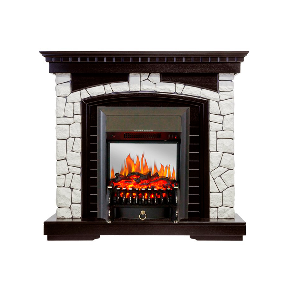 Каминокомплект Royal Flame  Glasgow - Венге / Белый с очагом Fobos FX M Black