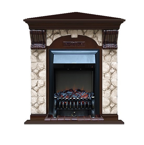 Каминокомплект Glenrich Арочный Карелия угловой (Fobos)