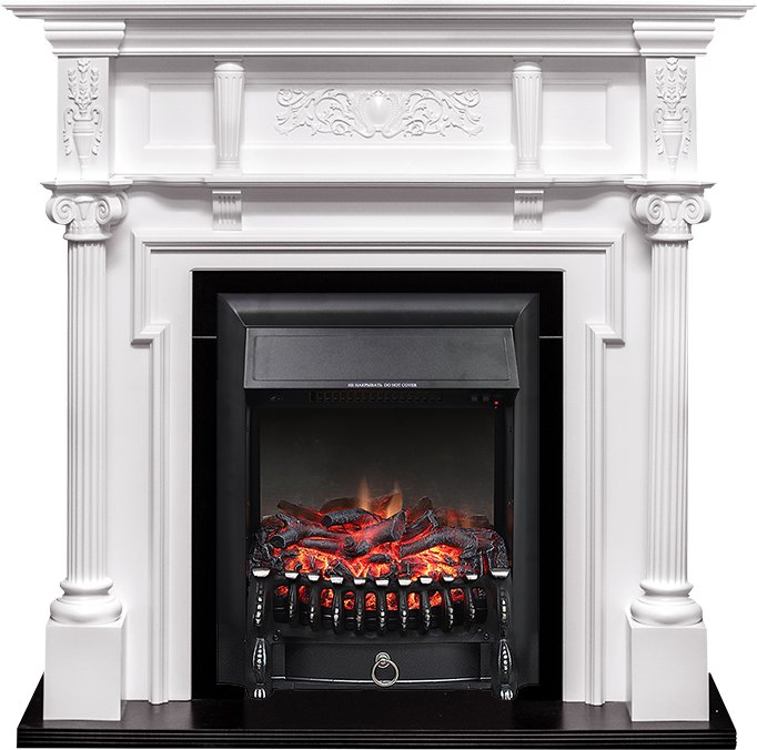 Каминокомплект Royal Flame  Oxford - Белый с очагом Fobos FX Black