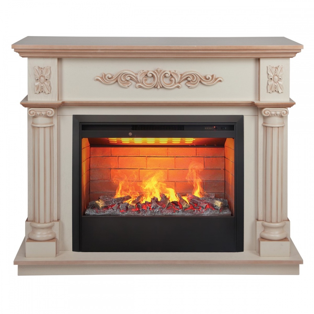 Электрокамин RealFlame  Silvia 26 WT-619B с очагом 3D Helios 26