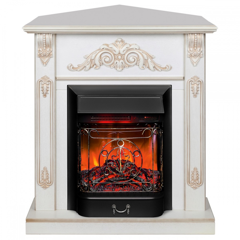 Электрокамин RealFlame  Anita Corner WT с очагом Majestic Lux Black RC