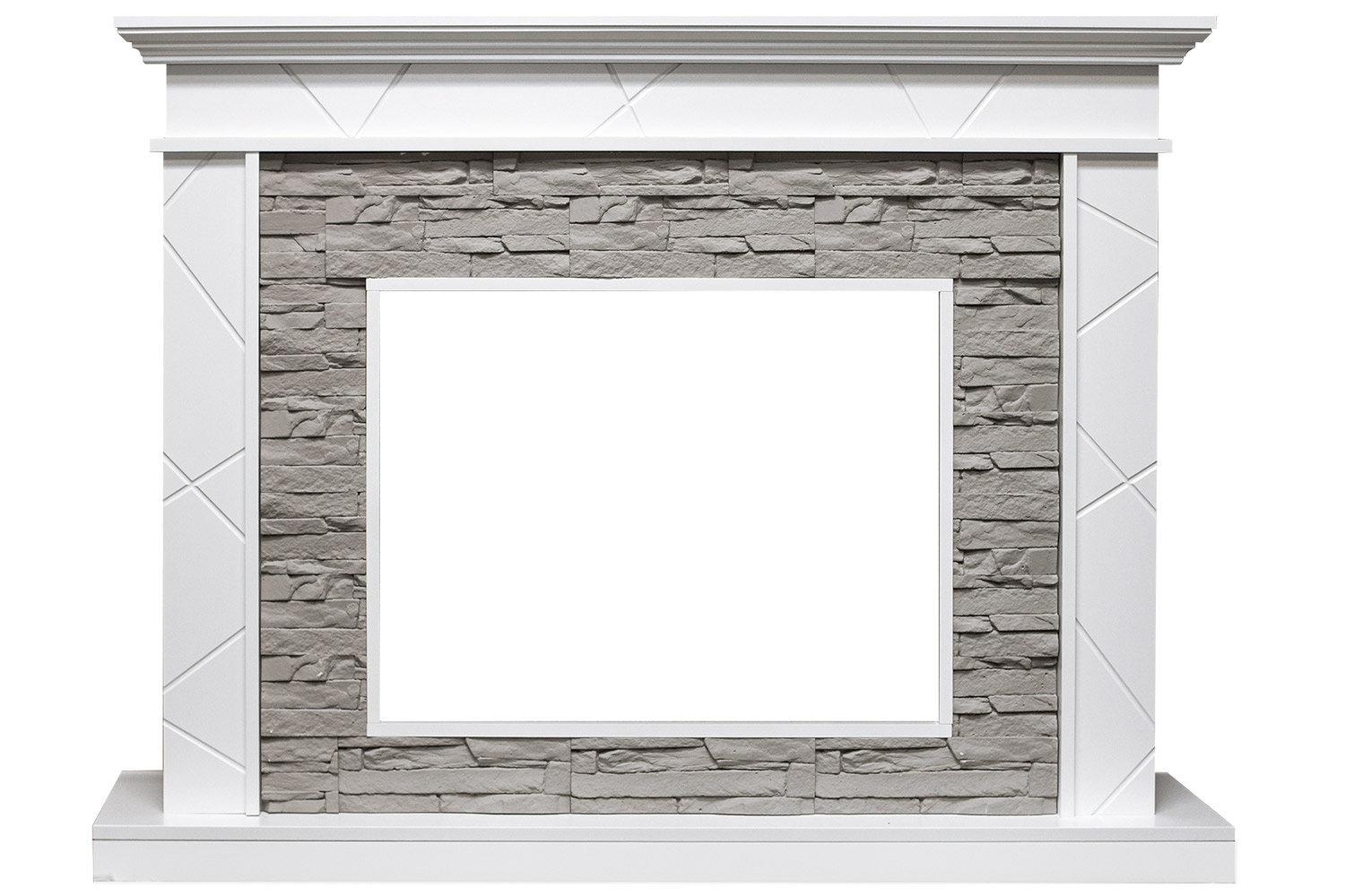 Каминокомплект Royal Flame  Basel - Белый / Сланец серый с очагом Vision 23 EF LED FX