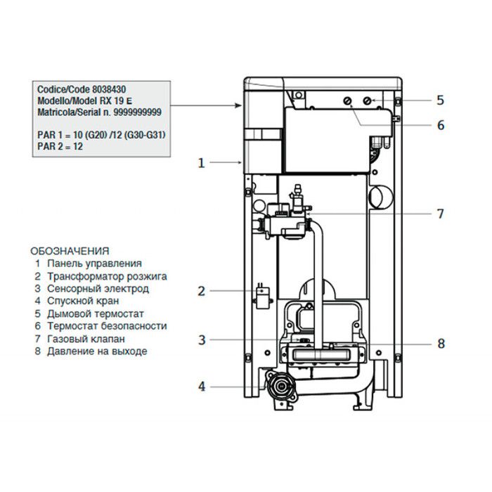 Напольный газовый котел 60 кВт Sime RX 55 E