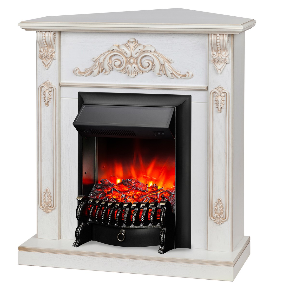 Электрокамин RealFlame Anita Corner WT с очагом Fobos Lux Black