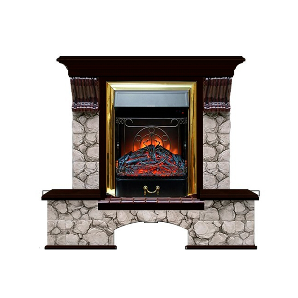 Каминокомплект Glenrich Бостон К Карелия (Magestic) дуб