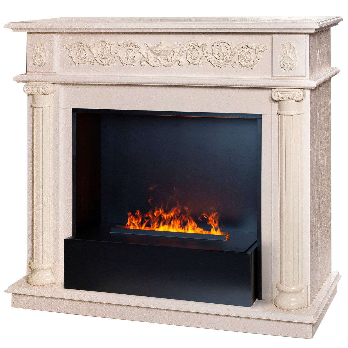 Электрокамин RealFlame  Attica WT с очагом 3D Cassette 630 Black Panel