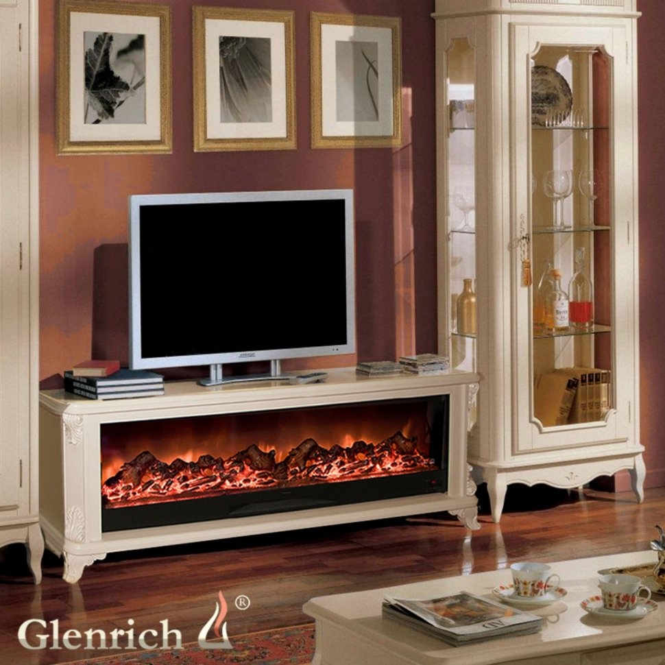 Каминокомплект Glenrich Версаль Premier S 130 с царгой мрамор белый