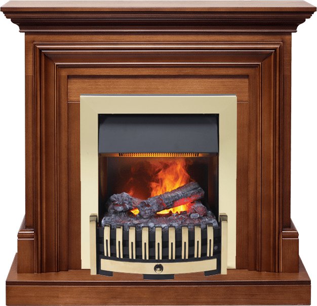 Каминокомплект Dimplex Bradford - Орех с очагом Danville Brass FB2