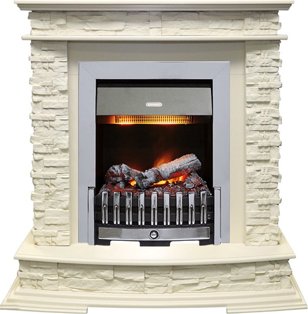 Каминокомплект Dimplex Luzern - Слоновая кость с очагом Danville Chrome FB2