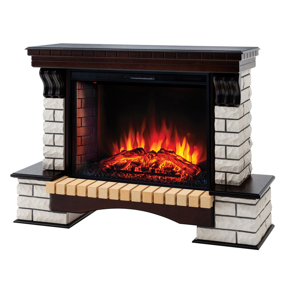 Электрокамин RealFlame Country 33/33W AO с очагом Epsilon 33