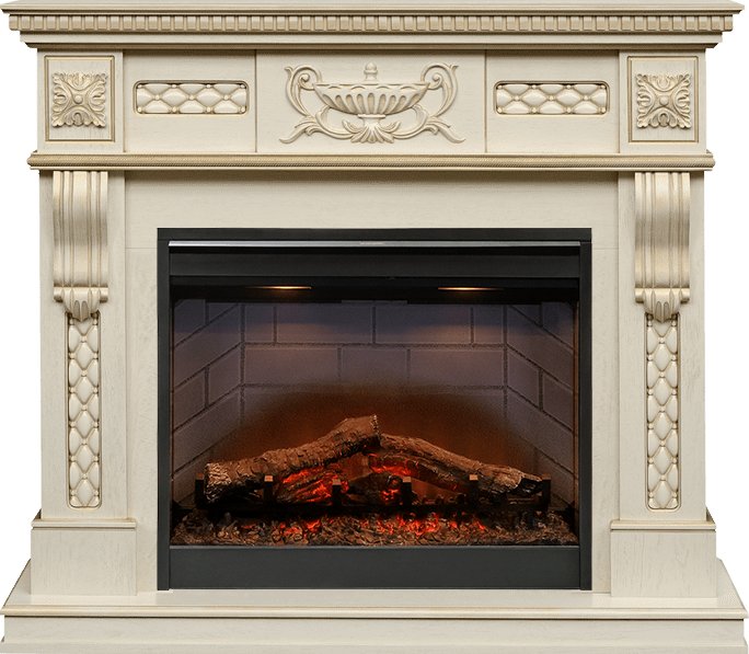 Каминокомплект Dimplex Corsica - Слоновая кость с патиной с очагом Symphony 26'' DF2608-INT