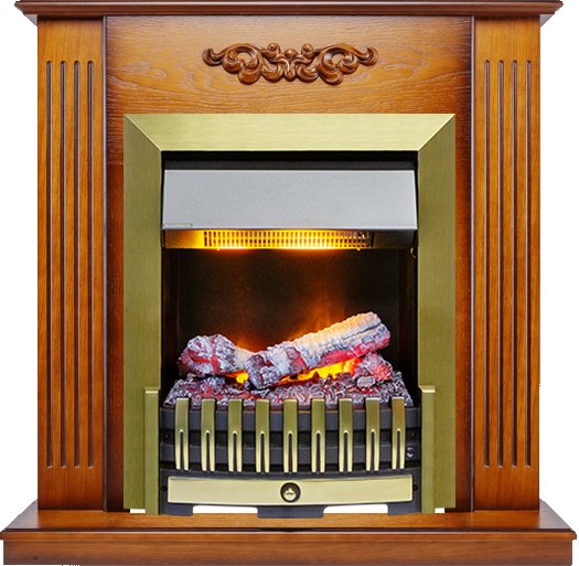 Каминокомплект Dimplex Lumsden - Дуб антик с очагом Danville Antique Brass FB2