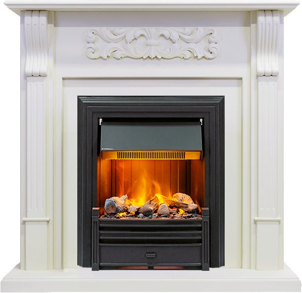 Каминокомплект Dimplex Venice - Фактурный белый с очагом Brookline Black