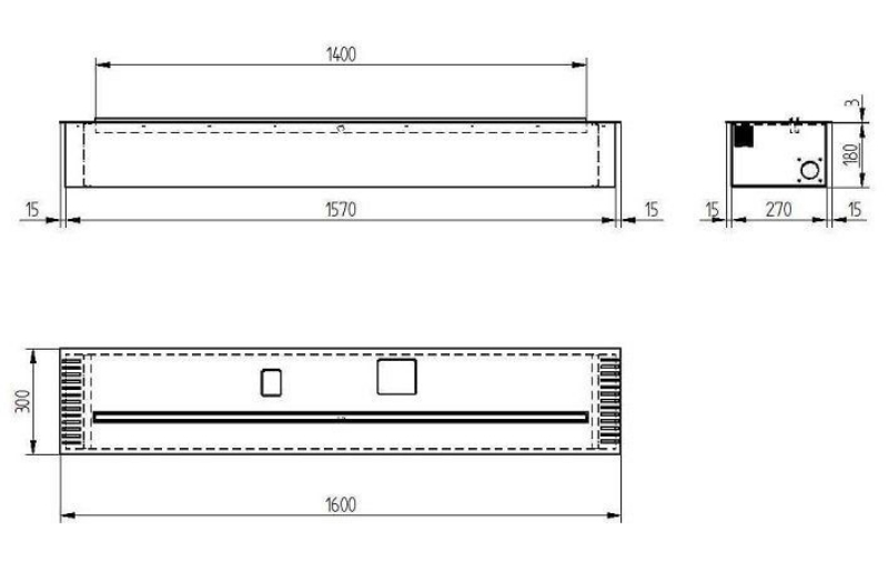 Биокамин автоматический Zefire 1600 шлифованный