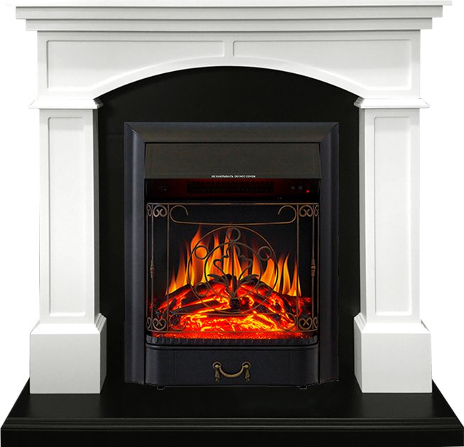 Каминокомплект Royal Flame  Langford - Белый с черным с очагом Majestic FX Black
