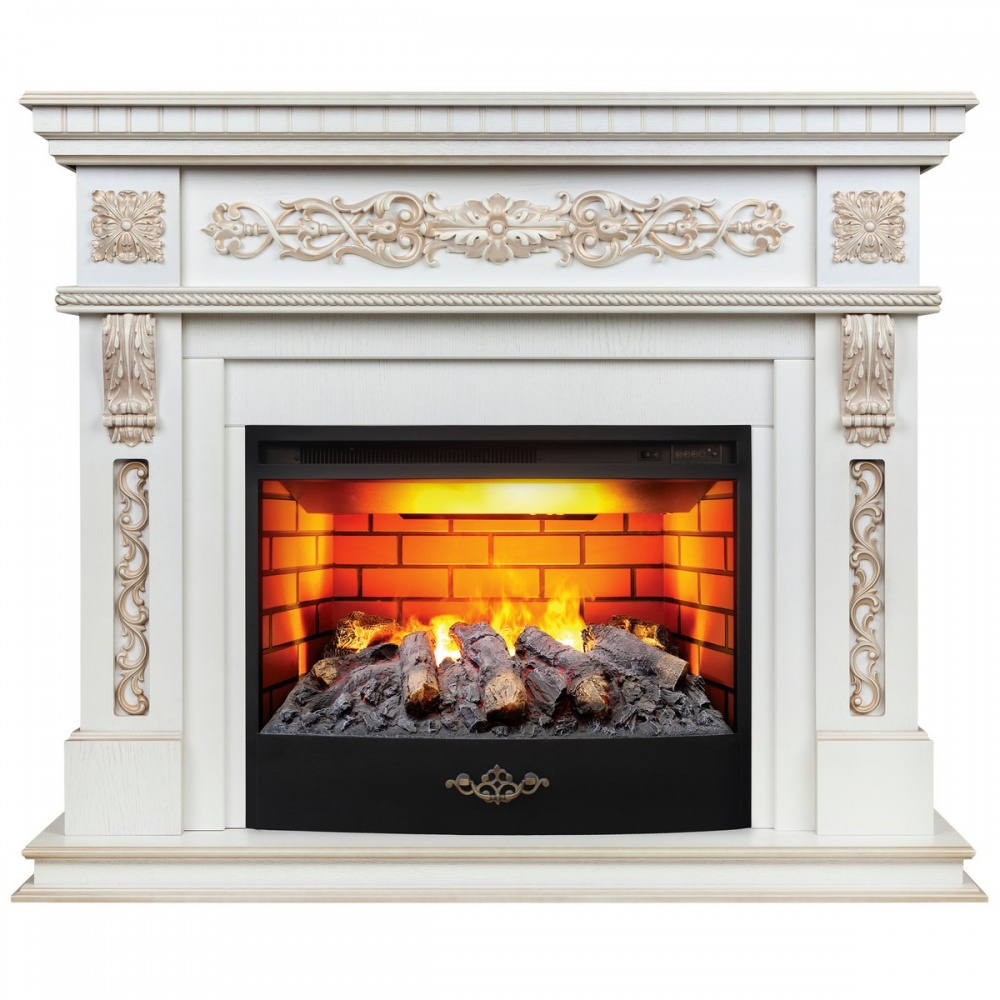 Электрокамин RealFlame  Estella 25,5/26 WT с очагом 3D Firestar 25,5