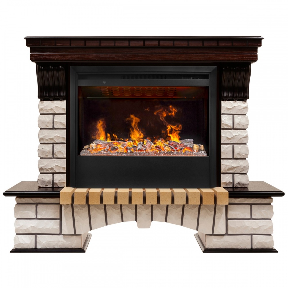 Электрокамин RealFlame  Country 26 AO с очагом 3D Helios 26 SBG