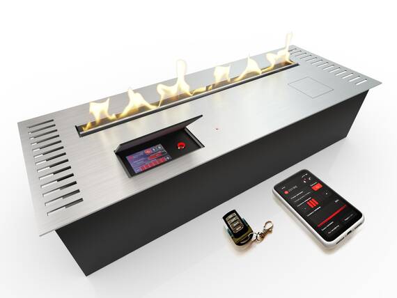 Автоматический биокамин ZeFire М 800 шлифованный с ДУ