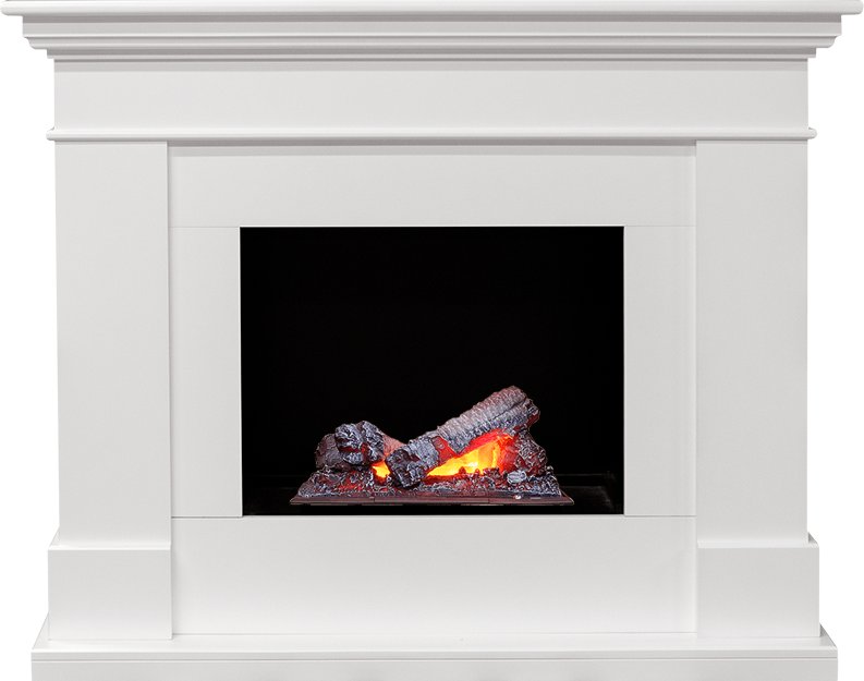 Каминокомплект Dimplex California - Белый (Глубина 380) с очагом Cassette 400 NH