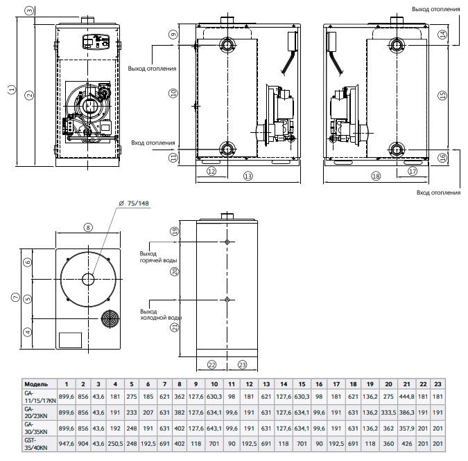 Напольный газовый котел Navien GST-40KN