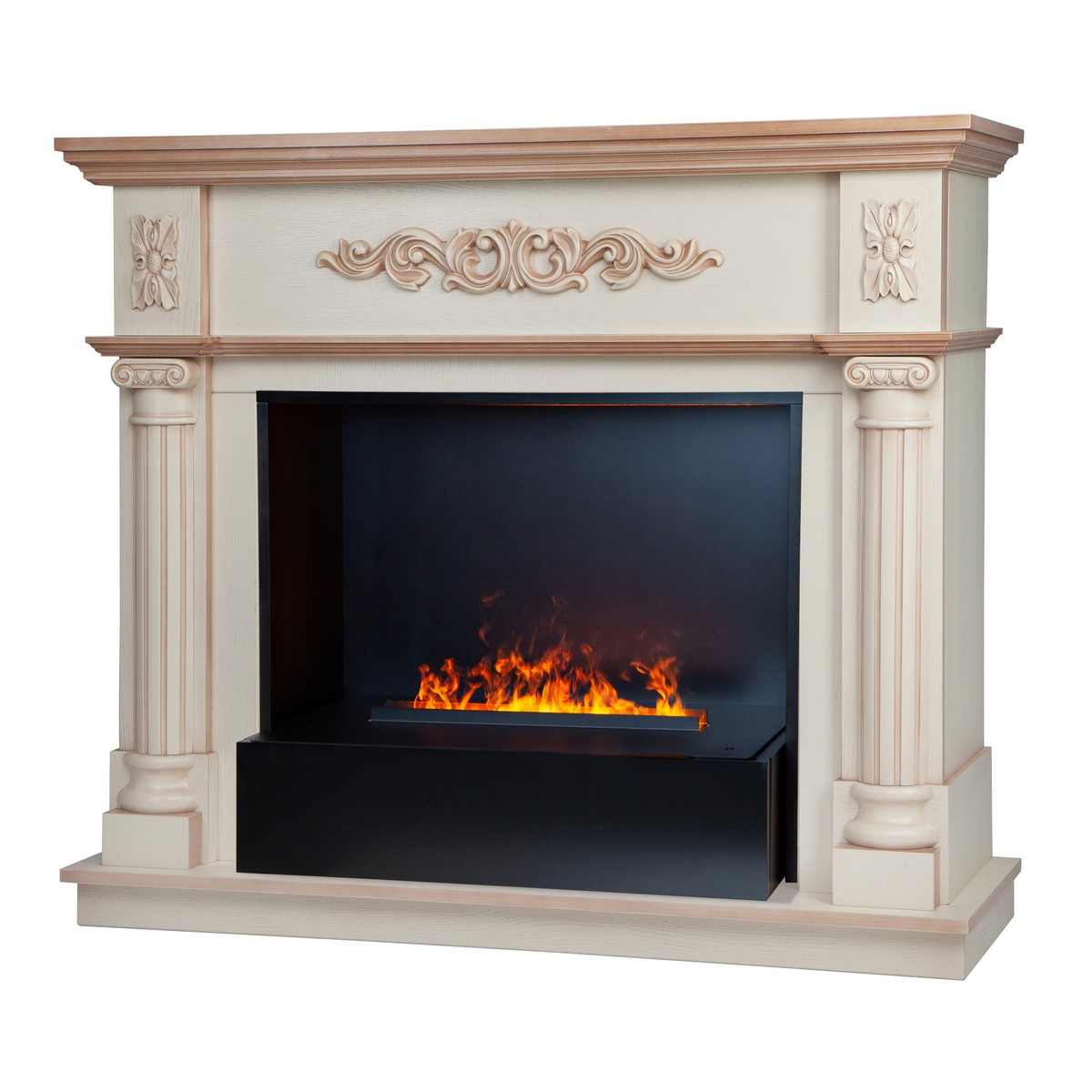 Электрокамин RealFlame  Silvia 26 WT-619B с очагом 3D Cassette 630 Black Panel