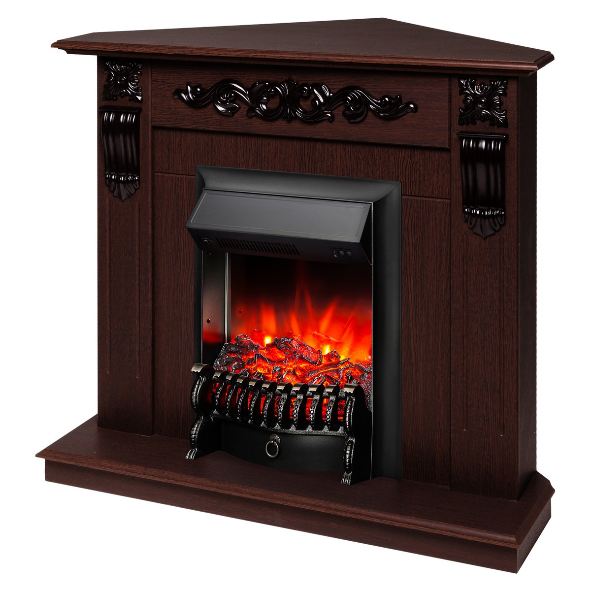 Электрокамин RealFlame  Dominica Corner DN с очагом Fobos Lux Black