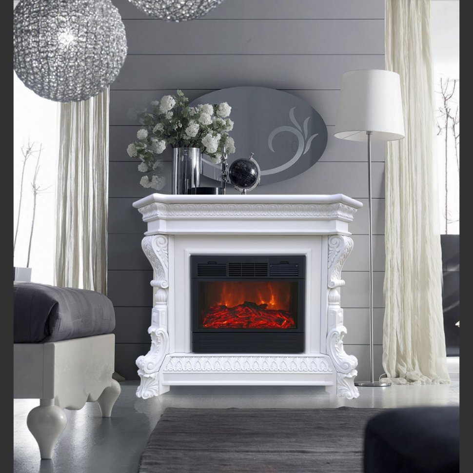 Каминокомплект Glenrich Марина Premier 23 белый