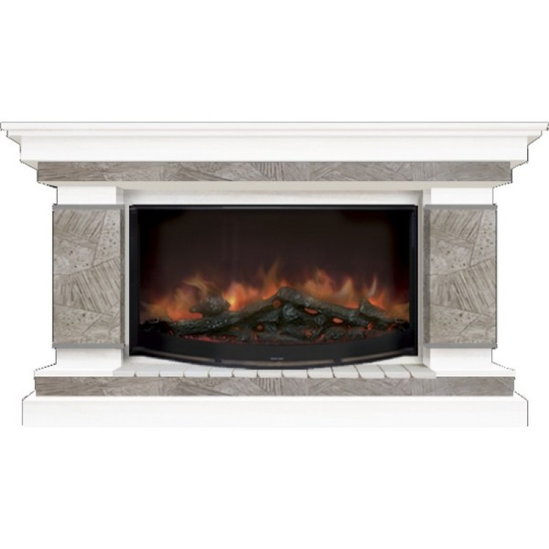 Каминокомплект Glenrich Лорд 86 (Rondo S86) марсель белый