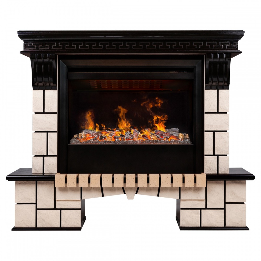 Электрокамин RealFlame  Stone 26 AO с очагом 3D Helios 26 SBG