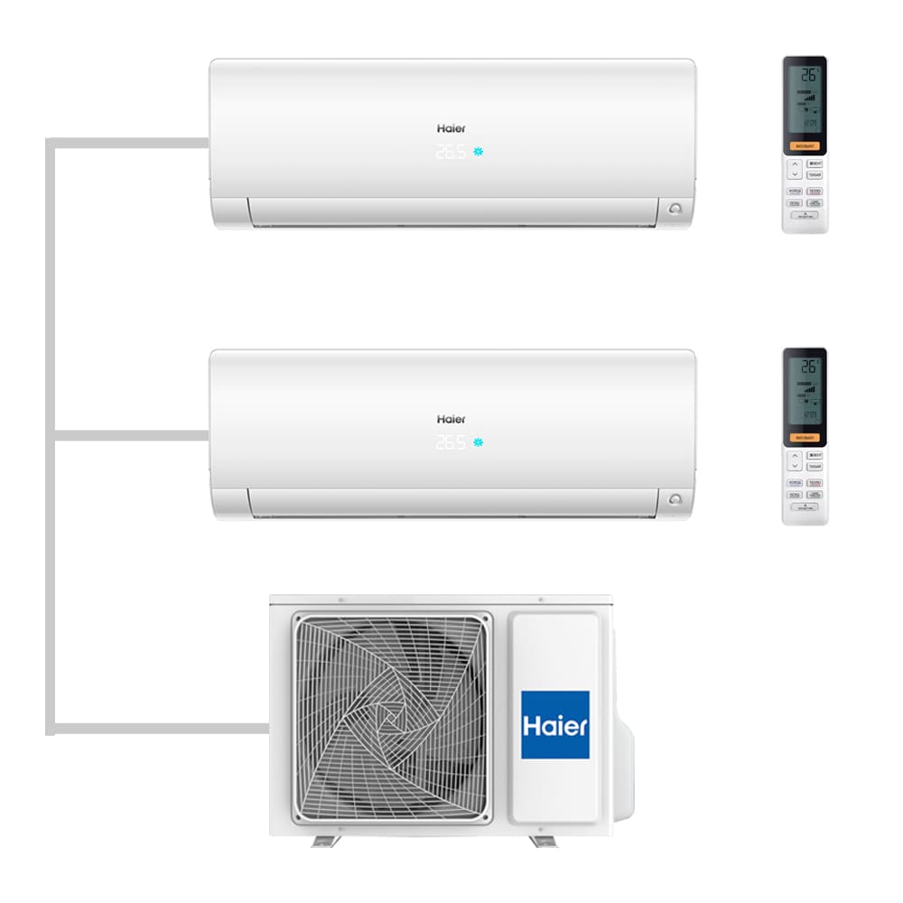 Мульти сплит-система настенная Haier AS25S2SF2FA-W / AS25S2SF2FA-W / 2U50S2SM1FA-3 Inverter