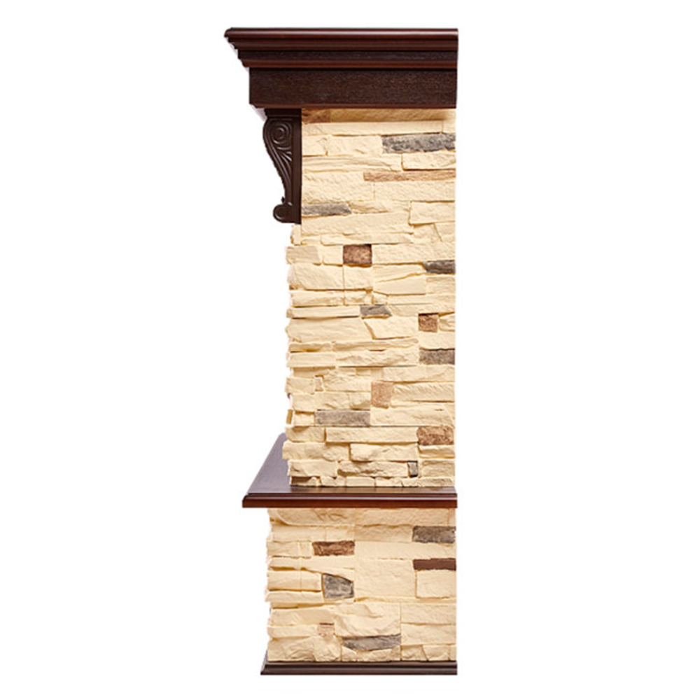 Каминокомплект Electrolux Pietra 26/30S с очагом EFP/P-3020LS камень сланец натуральный, шпон темный дуб