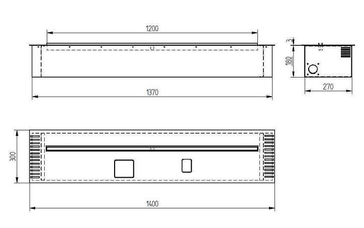 Биокамин автоматический Zefire Automatic 1400 черный