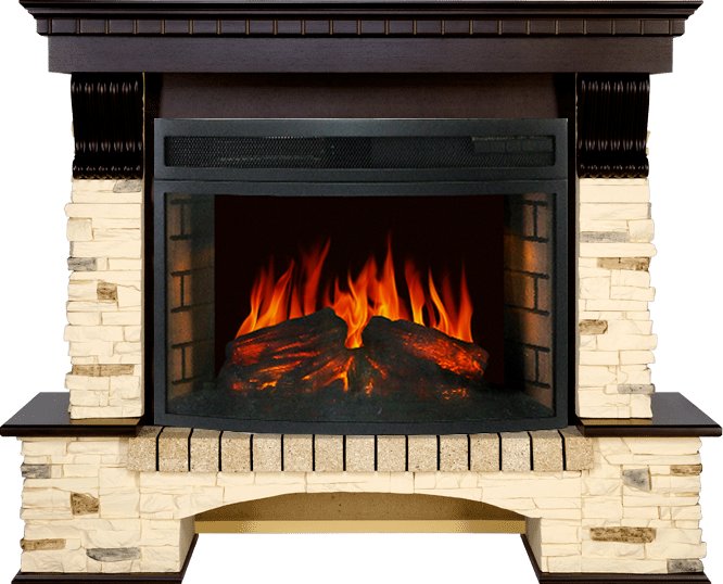 Каминокомплект Royal Flame  Pierre Luxe - Сланец / Темный дуб с очагом Dioramic 25 LED FX