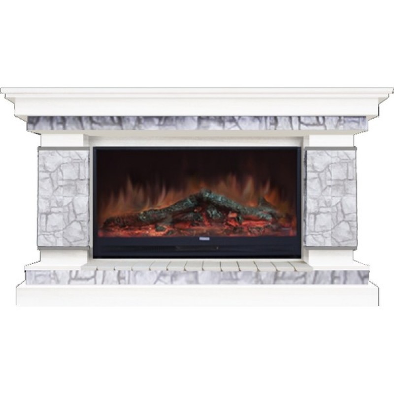 Каминокомплект Glenrich Лорд 86 (Premier S86) старый город белый