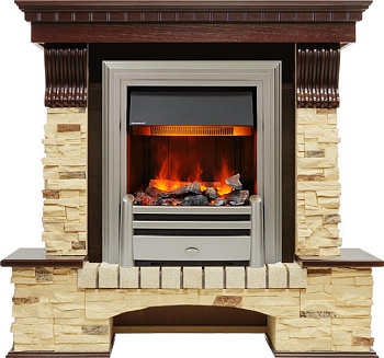Каминокомплект Dimplex Pierre Luxe - Темный дуб / Сланец (Высота 1005мм) с очагом Chesford