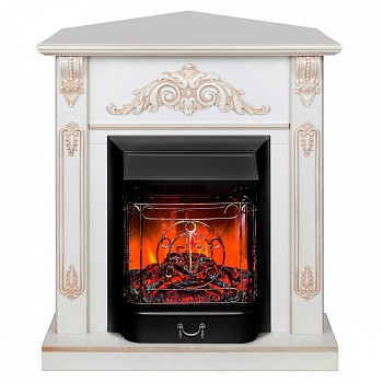 Электрокамин RealFlame  Anita Corner WT с очагом Majestic Lux Black