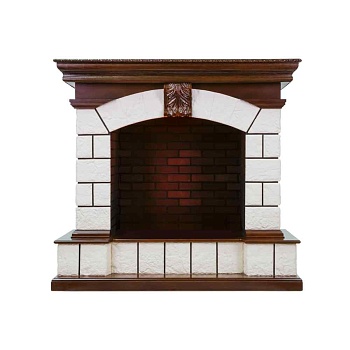 Портал Dimplex Tower - Темный дуб / Белый