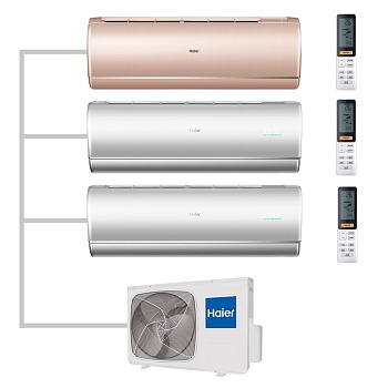 Мульти сплит-система настенная Haier AS35S2SJ2FA-G / AS35S2SJ2FA-S / AS35S2SJ2FA-S / 3U70S2SR5FA Inverter