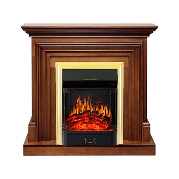 Каминокомплект Royal Flame  Bradford - Орех с очагом Majestic FX Brass