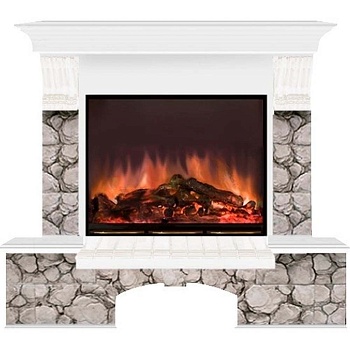 Каминокомплект Glenrich Бостон Arte 28 белый