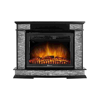 Каминокомплект Electrolux Scala 30 с очагом EFP/P-3020LS камень сланец скалистый серый, шпон венге