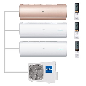 Мульти сплит-система настенная Haier AS25S2SJ2FA-G / AS35S2SJ2FA-W / AS35S2SJ2FA-W / 3U70S2SR5FA Inverter