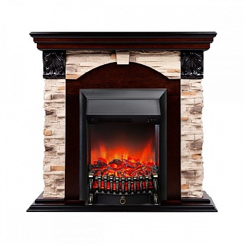 Электрокамин RealFlame  Dublin Rock AO с очагом Fobos Lux Black