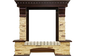 Портал Dimplex Pierre Luxe угловой - Темный дуб / Сланец (Высота 1050мм)