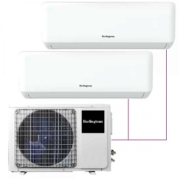 Мульти сплит-система настенная Berlingtoun BMI-09AIN1 / BMO-18/2AIN1 DC Inverter 9+9