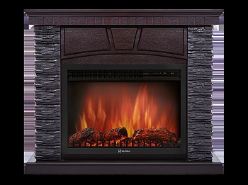 Каминокомплект Electrolux Porto 30 с очагом EFP/P-3020LS камень черный, шпон венге